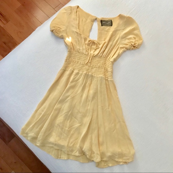 Reformation linley dress in butter yellow - Picture 3 of 7